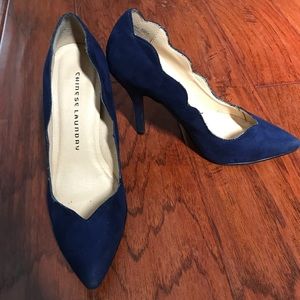 Used blue high heels